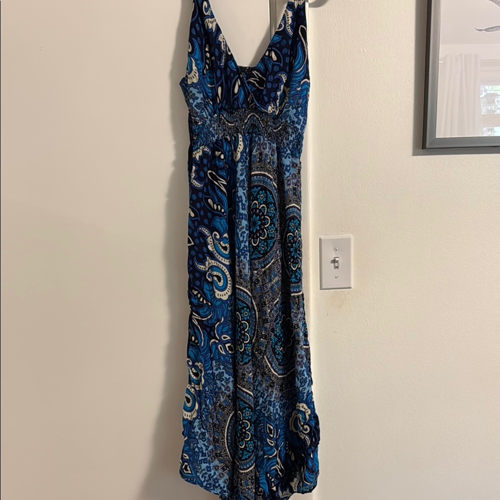 Blue Maxi Dress with Elegant Flow